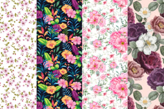 design textile, floral, abstract, geometrical, repeat pattern