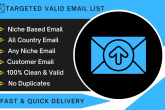 provide your niche targeted email list and data entry for your business