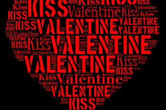 design a super cool WORD Art Gift for Valentine
