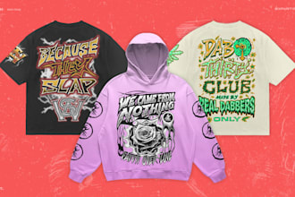 design custom streetwear tshirt clothing brand merch
