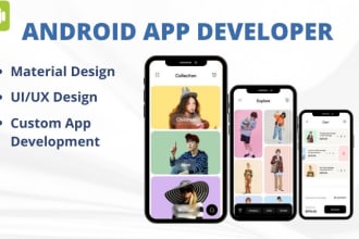 develop a high quality android app using java or kotlin