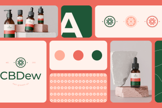 design aesthetic logo with branding board for your business