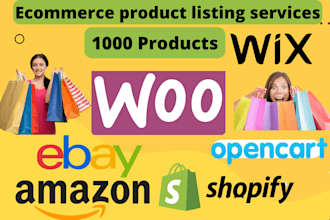 upload products or add products and product listing to woocommerce,shopify,wix