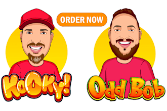 do cartoon vector portrait, cartoon avatar and mascot logo