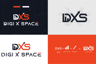 design a modern text based, typography, lettermark logo