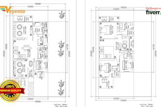 draw architectural 2d floor plan in autocad