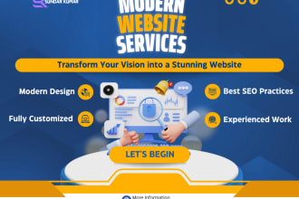 develop modern website using modern technologies