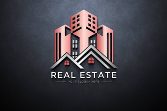 do modern luxury unique real estate  realtor logo design
