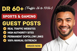 do gaming and sports guest post with dofollow backlink