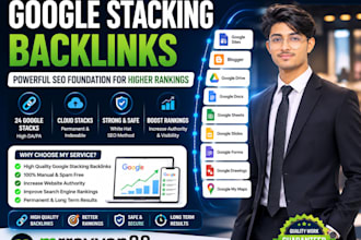 build google stacking backlinks for SEO and website authority