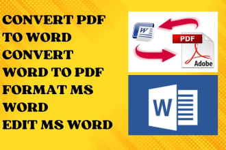 convert PDF to word and word to PDF