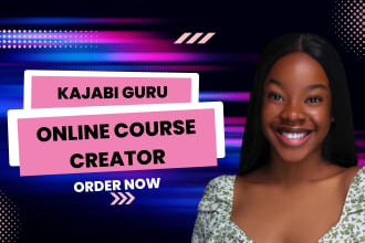setup kajabi online course and kajabi website
