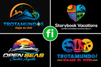 do tourist resort beach vacation hotel tourism travel logo