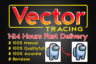 do redesign, redraw, vector tracing or convert image to vector quickly