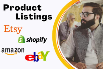create product listing for amazon, etsy, facebook and ebay