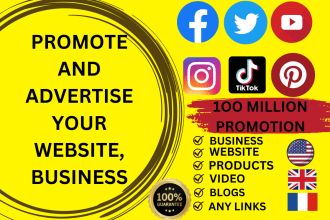 promote and advertise your business, and website