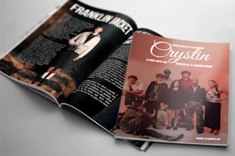 design digital magazine, magazine layout, or magazine advert