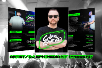 design your premium epk, press kit, media kit