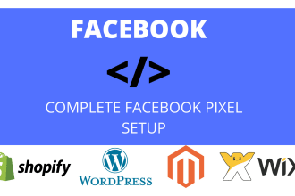 setup facebook pixel shopify and wordpress, events, fix pixel