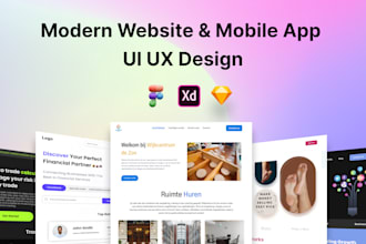 do modern website UI UX design and mobile app UI UX design