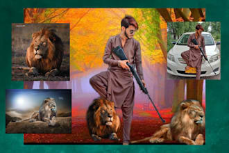 do photoshop editing, manipulation and head change with quality filters