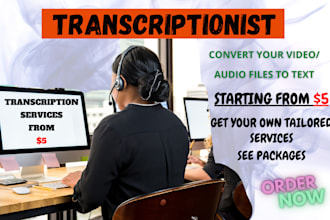 provide professional high quality transcription services