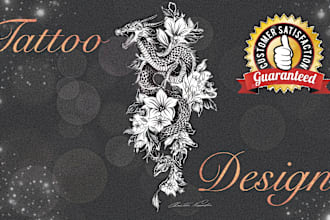 hand draw a beautiful tattoo design for you