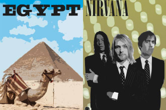 design premium vintage posters from your pictures