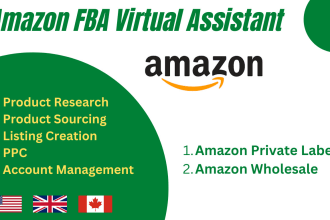 be your amazon fba virtual assistant for amazon private label