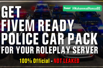 give you fivem ready police car pack with livery designs