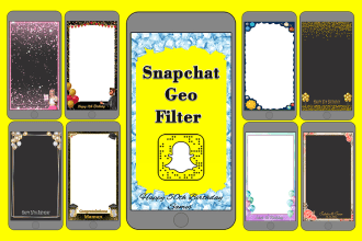 design snapchat filter and geofilter with in short time