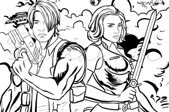 draw graphic novel or comic book in your preferred style