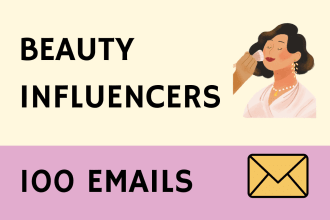 beauty influencers email list