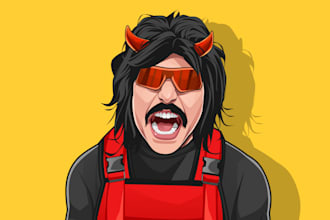 create amazing vector cartoon potrait for you