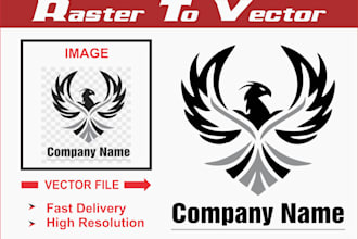 edit vectorize, redesign, create,  modify, your logo