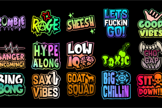 design custom text emotes for twitch youtube discord kick