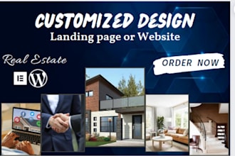 design a real estate buyer, seller agent landing page or website by wordpress