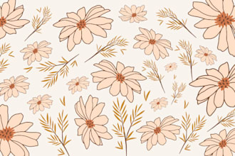 create luxury flower seamless vector pattern design