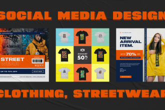 create social media post design for clothing brand