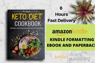 do a cookbook, kindle ebook formatting and layout design
