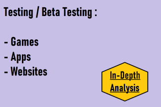 test or beta test websites, games and apps