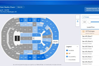 ticket buyer with virtual assistant , data entry