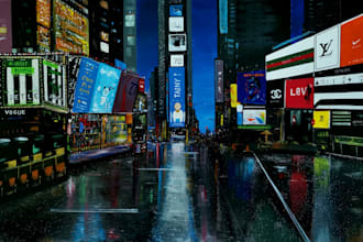 do a beautiful painting on canvas