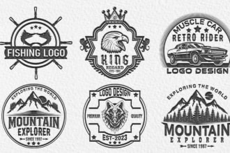 do custom logo, vintage retro and outdoor t shirts design