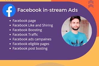 facebook instream ads, fb page creation, ads campaign