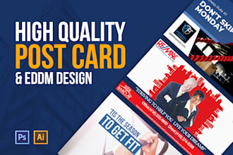 design promotional postcards or direct mail eddm in 24hrs
