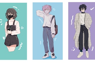 draw anime character illustration