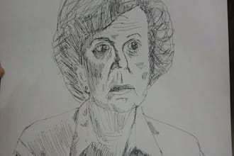 draw any old man or woman picture with a pen