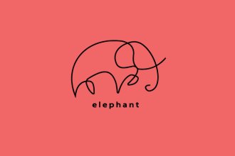 design unique simple line art logo