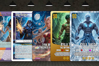 design trading card , sports card, tcg card and game card